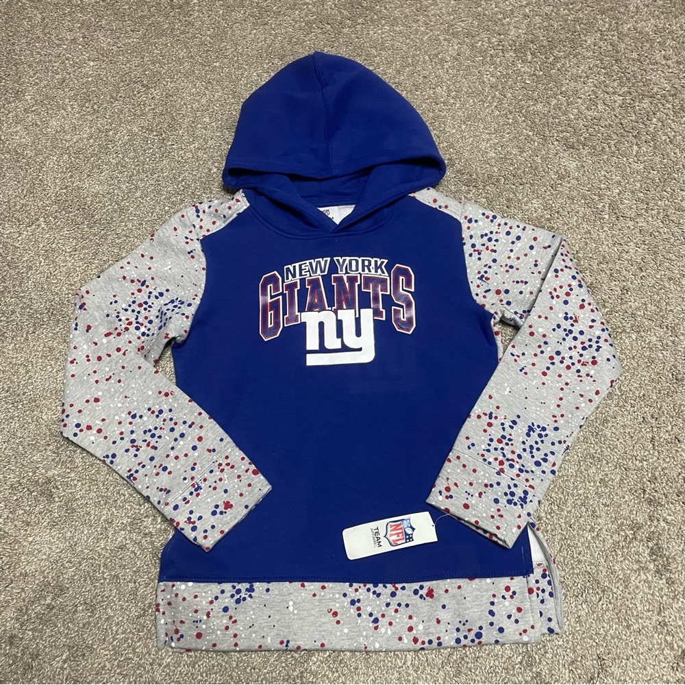 NWT Girls NFL New York Giants Hoodie Size L